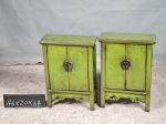 Code:A020<br/>Description:Pair of Green Side Tables<br/>Please call Laura @ 81000428 for Special Price<br/>Size:46X20X64Cm